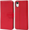Verco iPhone XR Hülle, Handyhülle für Apple iPhone XR Tasche PU Leder Flip Case Brieftasche - Rot