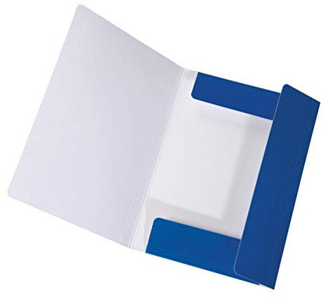 Original Falken Sammelmappe LongLife. Aus extra starkem Karton mit 3 Klappen und Gummiband für DIN A3 blau Aufbewahrung-Mappe Zeichenmappe ideal für Büro und Schule