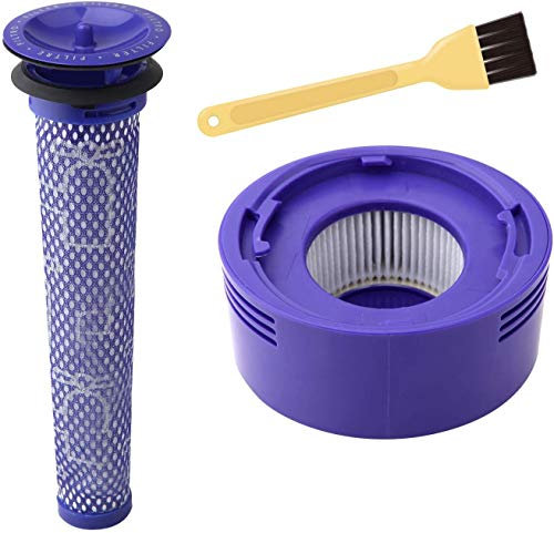 LAPONO Filtro for Dyson V8 V7 Ricambi,HEPA Post Filtri Lavabile Pre Filtro Aspirapolvere Senza Fili v8 Ricambio con Spazzola Pulizia per Absolute Animal Motorhead Sostituire Parti 967478-01,965661-01