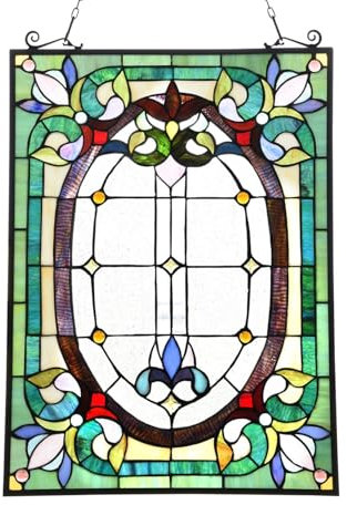 Capulina Dancing Style Stained Glass Window Hangings Panels 17 W x 22 H Fine Handicrafts Suncatcher Parents Gifts for Home Decor