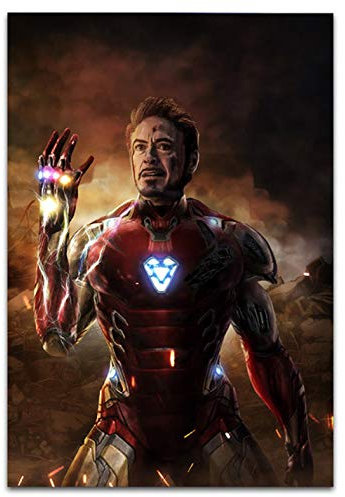 manyaxiaopu Avengers Endgame Ich Bin Iron Man Superheld Leinwand Gemälde Poster Und Drucke Schlafzimmer Apartment Bilder Art Decor Für Wohnzimmer C21 50X70Cm