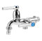 Rubinetto dell'acqua da appoggio sotto il lavello, lavatrice in plastica ABS Rubinetto acqua fredda Lavandino Rubinetto dell'acqua con doppio beccuccio e maniglia G1/2(Manico dritto)