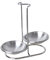 Kitchen Vertical Spoon Strainer Scoop Rest Stand Stainless Steel spoon rest ladle Double Ladle Spoon Holder Rack