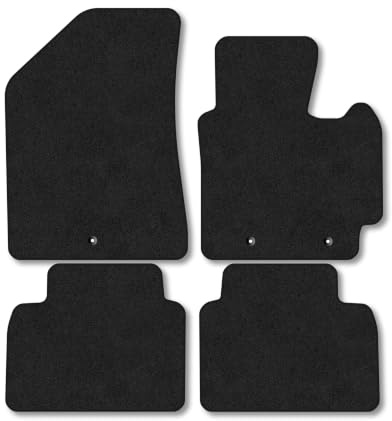 Kia Soul (2014-2019) Carpet Car Mats | Black Edge Trim Tailored Fit Floor Mats Full Coverage Protection Accessories Easy Clean Anti Slip Made in the UK