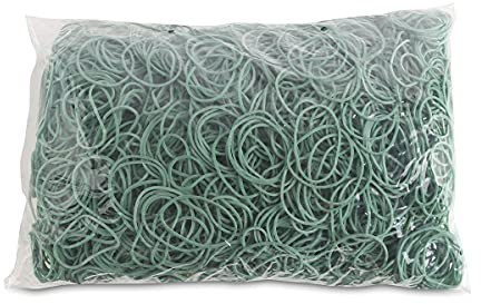 OFFICE PRODUCTS Gummibander Durchmesser: 40mm Farbe: Grün/Gewicht: 1000g - 1 kg/Haushaltsgummi Gummiringe Gummi/Kautschuk 60% / Gummis für Zuhause Büro Schule