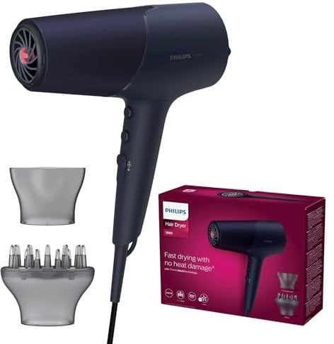 Philips Haartrockner der 5000er Serie mit ThermoShield Technologie, 3 Heiz- und 2 Geschwindigkeitsstufen, 2.300 W Trockenleistung, BHD510/00