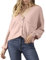 JOPHY & CO. Cardigan Corto Donna Tipo Maglia con Maniche Lunghe, Tasche e Bottoni (cod. 57058) (S, Rosa)