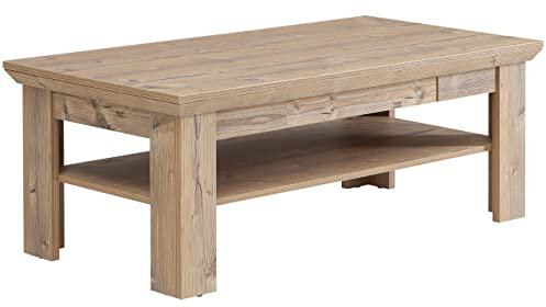 Newroom Couchtisch Bramberg Fichte Wohnzimmertisch Modern - 120x45x60 cm (BxHxT) - Sofatisch Ablagetisch Tisch - [Tasha.Five] Wohnzimmer Wohnstube Büro