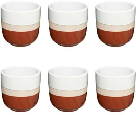 Secret de Gourmet - Lot de 6 Tasses à Café Sofia 14cl Terracotta