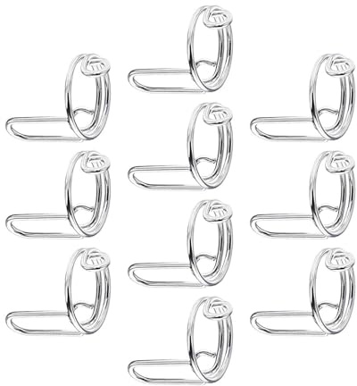 Zambuph Halal Nail Rings Set Reusable Style Non Tarnish Daily Wear Nail Art And Unique Accessories Rings For Acrylic Nails Includes 10 Pieces Of, silver