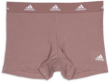 adidas Sport Rib 2x2 Cotton Stretch Girl Short Panty sous-vêtements Hispter, zartrosa, L Femme