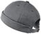 Zylioo Chapeaux surdimensionnés XXL sans bord, grande casquette à revers roulé, casquette de marin réglable, chapeau de port court sans visière, gris, XL/XXL