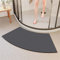 FCS Bathroom Gebogene Duschmatte Halbrund Weiche Kieselgur Badematte, wasserabsorbierend, schnell trocknend, rutschfeste Kieselgur Matte, Badteppich für Rundduschen(Size:40 * 75cm,Color:p)