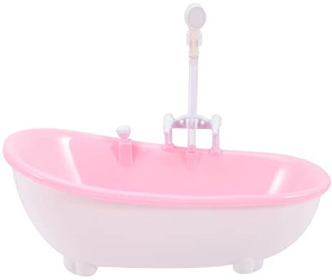 Baignoire De Poupée Électrique Baignoire Miniature 1: 6 avec Pulvérisateur De Fonctionne Vraiment Mini Baignoire Jouet Accessoires De Maison De Poupée Mini Décor De