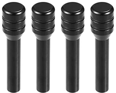 X AUTOHAUX 4 Pcs Universal Door Lock Pin Stick Cap Cover Aluminum Alloy Black