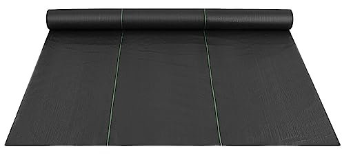 EYESLA Landschaftsstoff, 3 x 300/6 x 250 Fuß, Jahr, Unkrautbarriere, Geotextilstoff, strapazierfähig, Landschafts-Bodendecker, dickere Unkrautbekämpfung (Color : Noir, Size : 6x250ft)