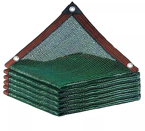 POCHY Schattierungsnetz 60% Schattennetz mit Ösen Gewächshaus Schattiernetz Sonnensegel Pflanze Sonnenschutz Sonnenschutznetz für Garten Außen Hof Dach (Color : Green, Size : 6x6m)