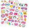 Qpout 86 Stück temporäre Glitzer-Hippie-Tattoos für Kinder, wasserfest, glänzende Silber-Stile, Flower-Power-Liebes- und Friedenszeichen, 70er-Jahre-Groovy-Tattoos für Kinder und Erwachsene