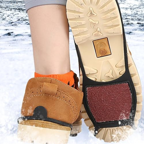 1 Paar universelle rutschfeste Greifer-Spikes, rutschfeste, verschleißfeste Sandoberfläche, Eis, Schneeschuhe, Griffe beim Gehen auf Schnee, Eis, Outdoor-Winterwanderstiefel, Traktionsstollen f Sch