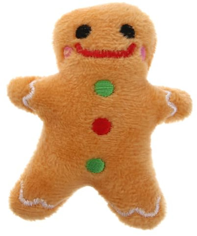 minkissy 2St Haustier Hund Puppe Plüschtier Lebkuchenmann Spielzeuge Weihnachtstierzähne Spielzeug Kauspielzeug für Hunde Spielzeug für Hundezähne Weihnachten Spielzeughund Hundebiss