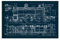 Zug Mechanischer Blaupause Patent Poster Leinwand Poster Wandkunst Dekor Druck Bild Gemälde für Wohnzimmer Schlafzimmer Dekoration Unrahmen: 30 x 45 cm