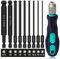 Hakkin 100 mm 9 Stück Kugelkopf Sechskant Schraubendreher Ball End Hex Bit Set mit Griff 1/4 S2 Magnetischen Schraubenzieher Hex Innensechskant Satz 1,5/2/2,5/3/4/5/6/8/10 mm für Akkuschrauber