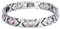 Resweky magnétique Bracelet Cristal Strass dainty bracelet bijoux bracelet hommes femmes cadeau détachable (Silver)