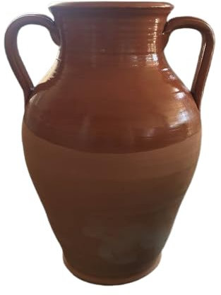 Pot en terre cuite émaillée de 45 cm, idéal pour les plantes, les fleurs et la décoration.