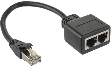 HUAREW Adaptateur Répartiteur RJ45 1 mâle vers 2 Femelles Ethernet Câble Extender pour Cat5 Cat5e Cat6 Cat7