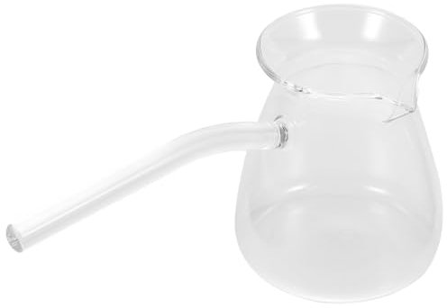 KICHOUSE Tetera De Vidrio Transparente De Asa Hervidor De Té y Café De Alta Temperatura Para Cocinas De Inducción Diseño Ergonómico y Capacidad