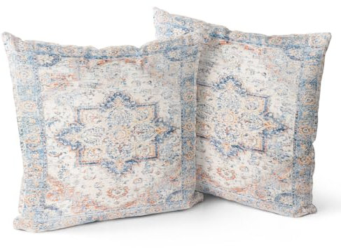 Snylcce Boho Kissenbezüge 2er Set Maroon Antik & Vintage Design, Doppelseitiges Muster - 45x45 cm Weiche Kissenbezüge für Garten Couch, Sofa, Bett - Dekorative 18x18 Inch Kissenbezüge