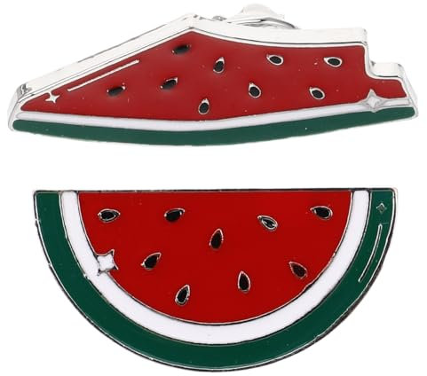 WRITWAA2 Piezas Broche De Sandía Lindo, Pin De Fruta, AleacióN De Zinc Insignia De Solapa, Accesorio De Ropa, DecoracióN Para Fiestas Y Uso Diario