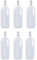 Tradineur - Pack de 6 botellas de plástico con asa y tapón a presión, reutilizable, agua, leche, batidos, zumos, refrescos, frigorífico, camping (1,5 litros - 32 x 10 x 9 cm)