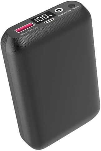 GAROERFAR 16000mAh Akkupack für Beheizte Weste-22.5W Schnell Aufladbare Powerbank mit LED-Anzeige und DC7.4V Ausgang für Beheizte Jacke und Hose, Kompatibel mit iPhone,iPad,Samsung und mehr