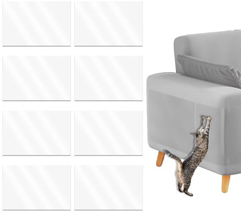 Protector de Muebles Gatos, 8 PCS Protector de Puerta Antirrayaduras para Perros, 15 * 30cm Protector Adhesivo para Sofa, Muebles y Puertas Ante los arañazos de Sus Mascotas, zocalo cocina