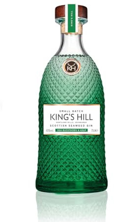 King's Hill Sea Buckthorn & Kelp Gin | Small Batch Scottish Seaweed Gin, 70 cl (40% ABV) | Award-Winning Premium Flavoured Craft Gin | Hand Crafted in the Pentland Hills Edinburgh | Ideal Alcohol Gift