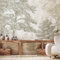 Vintage Wald Bäume Fototapete Abziehen und Aufkleben Beige Baum Tapete Selbstklebend Große Natur Woodland Murals Leinwand Wanddekoration für Schlafzimmer Bad Dekor