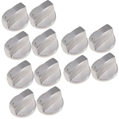 Angoily 3 Sätze Universal-ersatzknöpfe Für Gasherde 6 Mm Durchmesser Zinklegierung Einfaches An- Und Ausschalten Herd-bedienknopf Konvexer Griff 4 Stück * 3