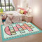 GX-YJX Decoration Bedroom Teppich Zimmer Kinderzimmer Schlafzimmer Teppich Cartoon-Muster Design Multi-Größe Wohnzimmer Teppich Wohnzimmer Deko Modern Teppich 90X200CM