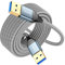 Teeaam Cavo USB 3.0 4M Super Speed Cavo A maschio A maschio A cavo di collegamento USB compatibile con stampanti, modem, dischi rigidi, fotocamere, ecc.