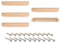 Maniglie in legno, 5 pezzi 192 mm/7,56 Distanza fori Pomelli in legno for cassetti grezzi for mobili da cucina Cassetto Armadio Armadio(7.56)