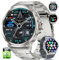 SUNKTA Smartwatch Herren Militär,800 mAh Akku/1,85'' HD-Display-Sportuhr/120+ Sportmodi,IP68 Wasserdicht Großes Fitnessuhr mit Herzfrequenz,SpO2,Schlafmonitor für Android/iOS 2 Armbänders