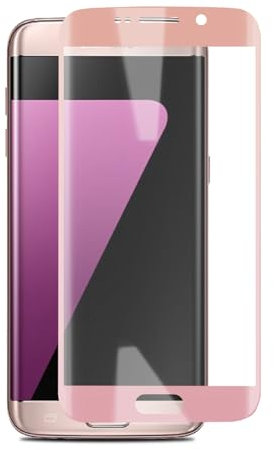 Screen Protector Compatible with Samsung Galaxy S7 Edge Tempered Glass [3D Curved, Full Coverage] Anti Scratch, Bubble Free, Easy Installation, Case Friendly