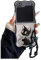 SCJLSDA Étui pour Samsung Galaxy Z Flip 6 - Motif chat mignon - Étui de téléphone portable Kawaii pliable et résistant aux chocs - Avec bracelet - Chat noir