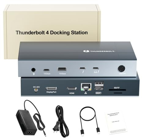 Thunderbolt 4 Dock - 100W Charging, 40Gb/s Thunderbolt 4, Single 8K, Triple 4K Display, USB-A/C Ports, Ethernet for Dell/HP/Surface/MacBook Laptops, Mac/PC/Chrome Compatible