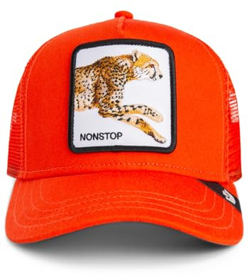 Goorin Bros. Kinder Trucker Cap The Nonstop Cheetah Mini Blaze Orange, Size:OneSize