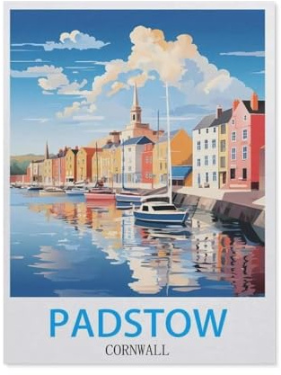 1000 Piece Jigsaw Puzzle for Adults，Padstow Cornwall，Wooden Puzzle - for Adults Teens Educational Toys Gifts（75x50cm）-HB80