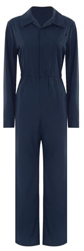 Alvivi Damen Arbeitsoverall Blaumann Jumpsuit Overall Schutzanzug Werkstatt Anzug Rallyekombi Mechaniker Coverall Arbeitskleidung