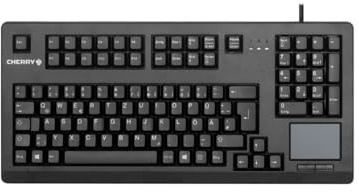 CHERRY G80-11900, Compact Mechanical Keyboard with Numpad, Touchpad & 2 Mouse Buttons, French Layout (AZERTY), USB Connection, MX BLACK Switches, Black