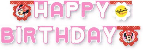 Happy Birthday Banner Minnie Maus 2,2 m